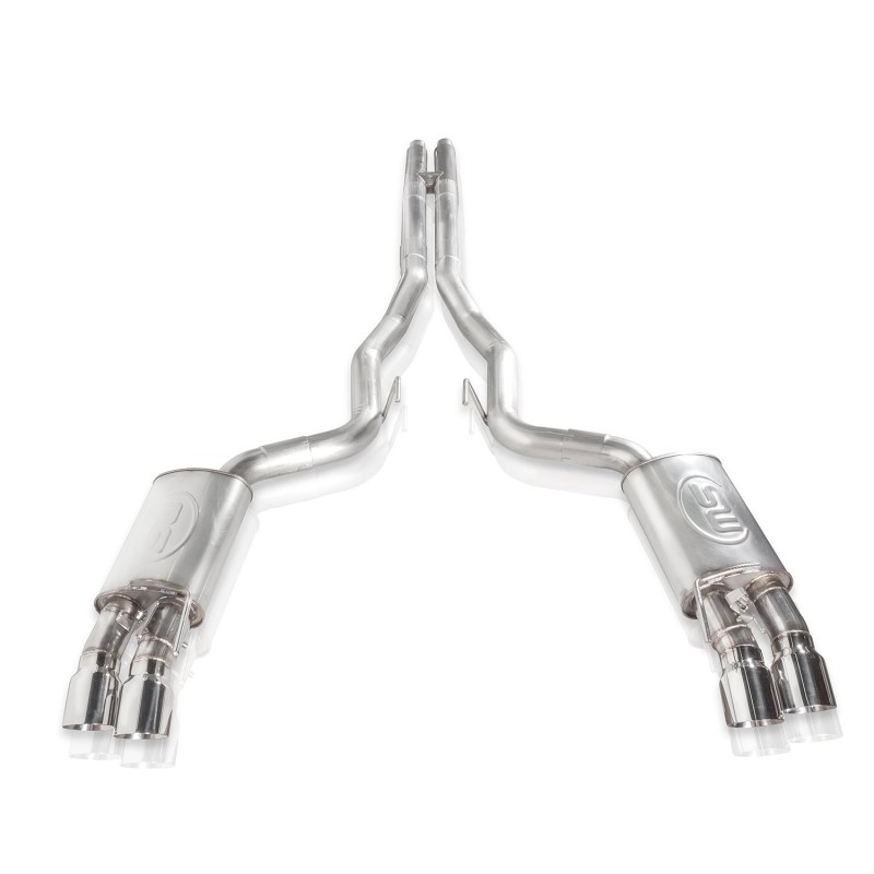 Ford Mustang Performance Exhaust - Rear - Stainless Works - Cat Back Dual Exit with Active Valves - `18-`27